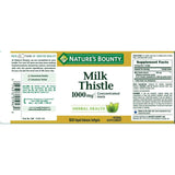 Nature's Bounty Chardon-Marie 1000 mg, pack de 2 gélules, routine bien-être simplifiée