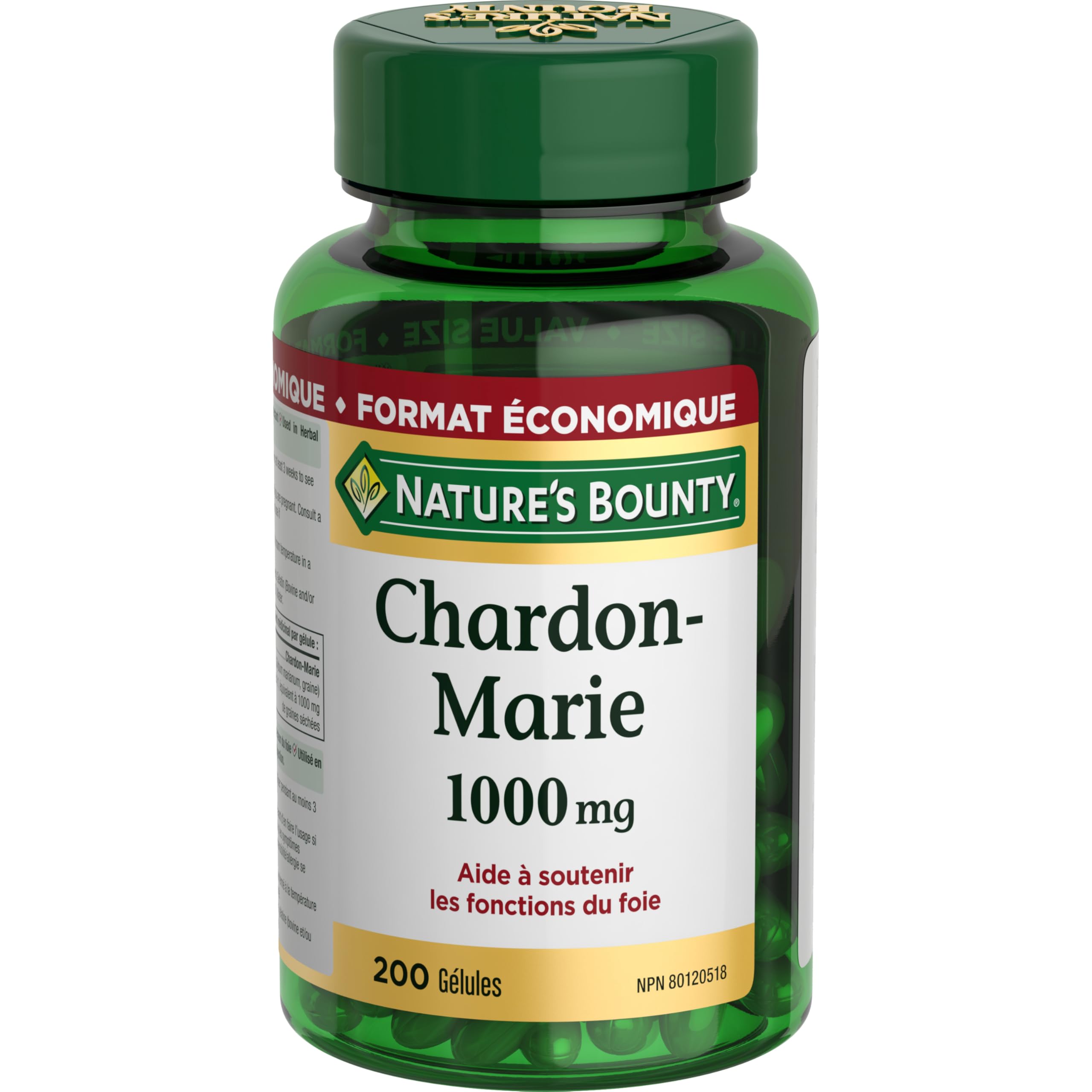 Nature's Bounty Chardon-Marie, étui élégant, facilite l'ajout à votre routine quotidienne.