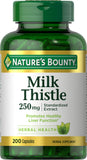 Nature's Bounty chardon-Marie gélules en boîte, soutien potentiel au foie et antioxydants.
