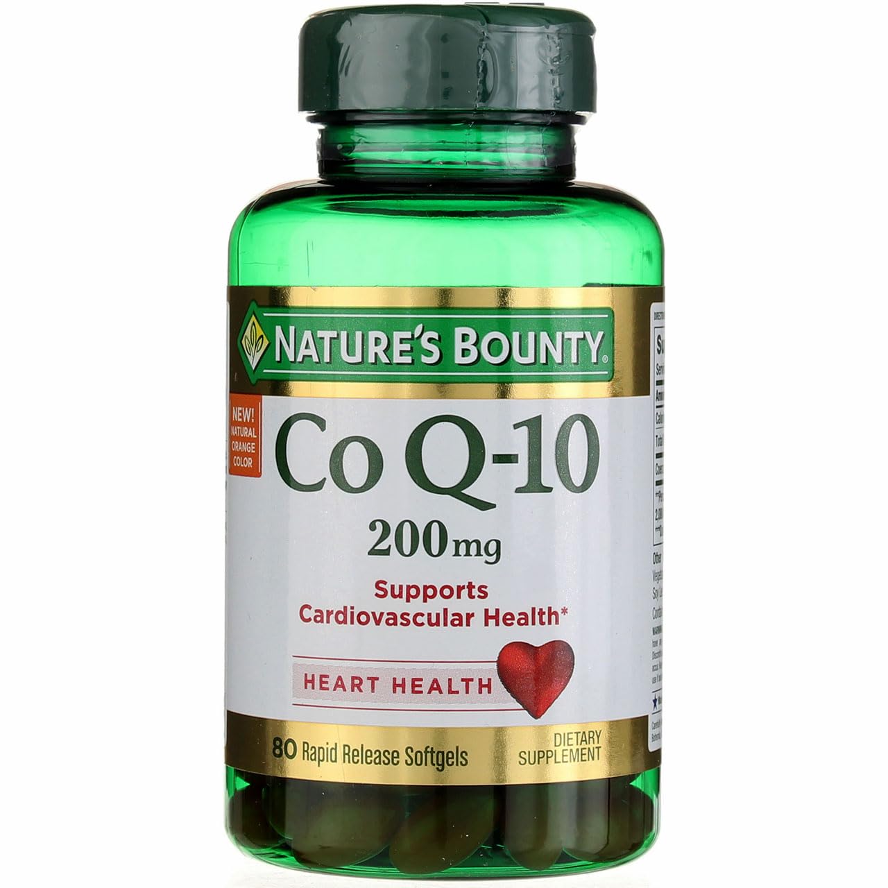 Nature's Bounty CoQ-10 200 mg, comprimés dans la bouteille — soutien énergie potentiel.
