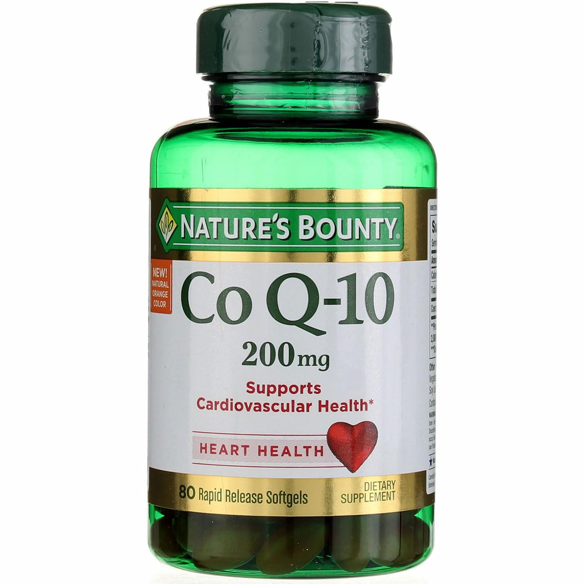 Nature's Bounty CoQ-10 200 mg, comprimés dans la bouteille — soutien énergie potentiel.