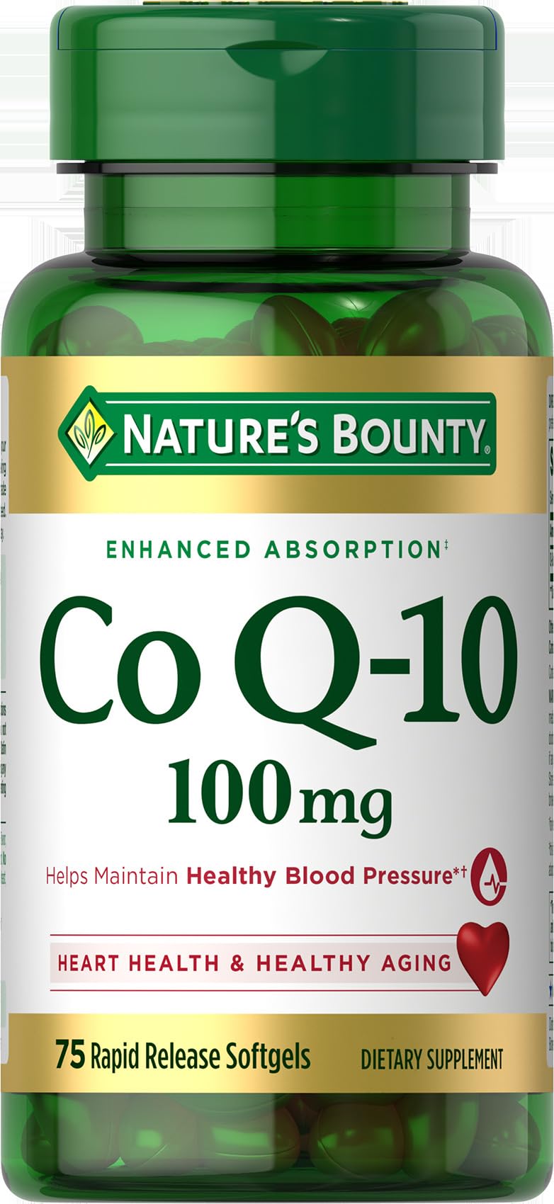 Nature's Bounty CoQ10 - bouteille: soutien cardiovasculaire et énergie au quotidien.