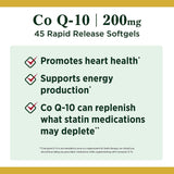 Nature's Bounty CoQ10 – étiquette lisible, pureté et conformité pour les routines quotidiennes.