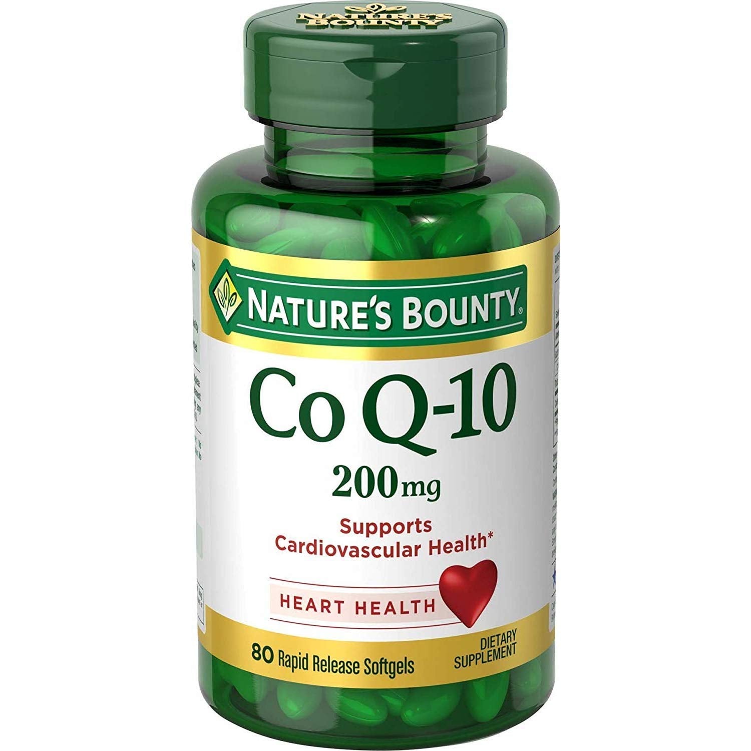 Nature's Bounty CoQ-10 Extra Strength 200 mg, emballage triple, énergie potentielle.