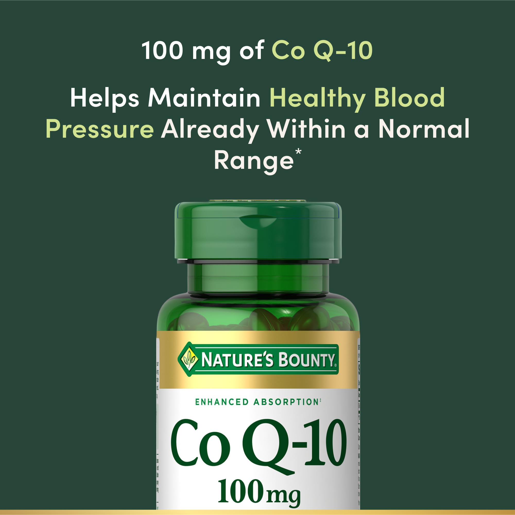 Nature's Bounty CoQ10 - gélules sans gluten et lactose.