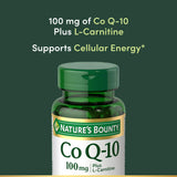 Boîte Nature's Bounty CoQ10 et L-Carnitine, antioxydant possible et soutien cardiovasculaire
