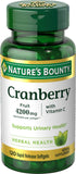 Nature's Bounty Cranberry avec Vitamine C: gélules molles dans un flacon, soutien immunitaire potentiel