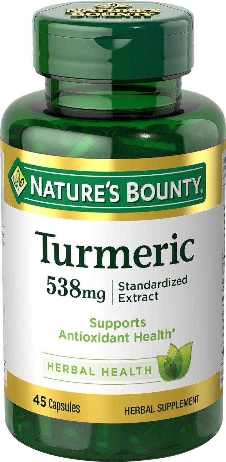Nature's Bounty Curcuma extrait 538 mg, bouteille, soutien potentiel au bien-être quotidien