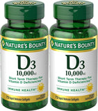 Nature's Bounty D3 10 000 UI capsules molles — soutien des os et immunité.