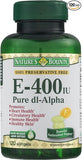 Nature's Bounty E-400 UI Pur Dl-Alpha, facilité de versement pour une routine simple.