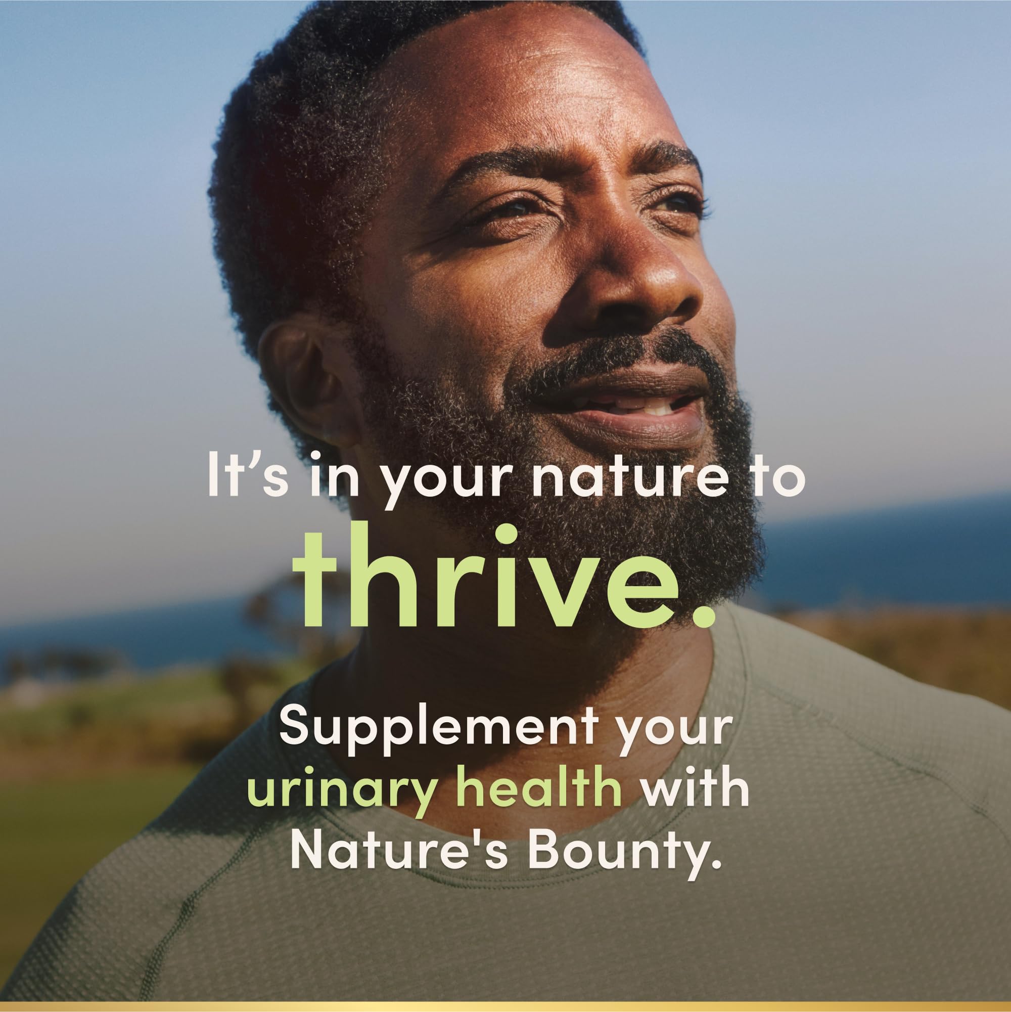 Nature's Bounty Saw Palmetto emballage santé prostatique mise en avant