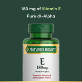 Nature's Bounty: étiquette indiquant 400 UI sur le pot de vitamine E.