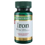 Nature's Bounty fer 65 mg – comprimés dans la bouteille, soutien énergie potentiel.