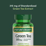 Nature's Bounty gélules thé vert – emballage clair avec informations utiles.
