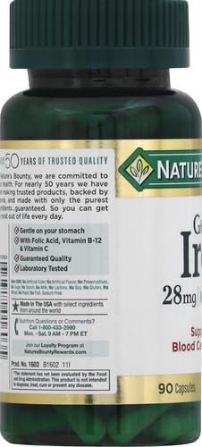 Étiquette Nature's Bounty Gentle Iron – conseils d’utilisation quotidiens