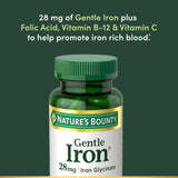 Nature's Bounty Gentle Iron – emballage affichant les ingrédients et la transparence