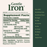 Nature's Bounty Gentle Iron – flacon avec vitamine C et B12