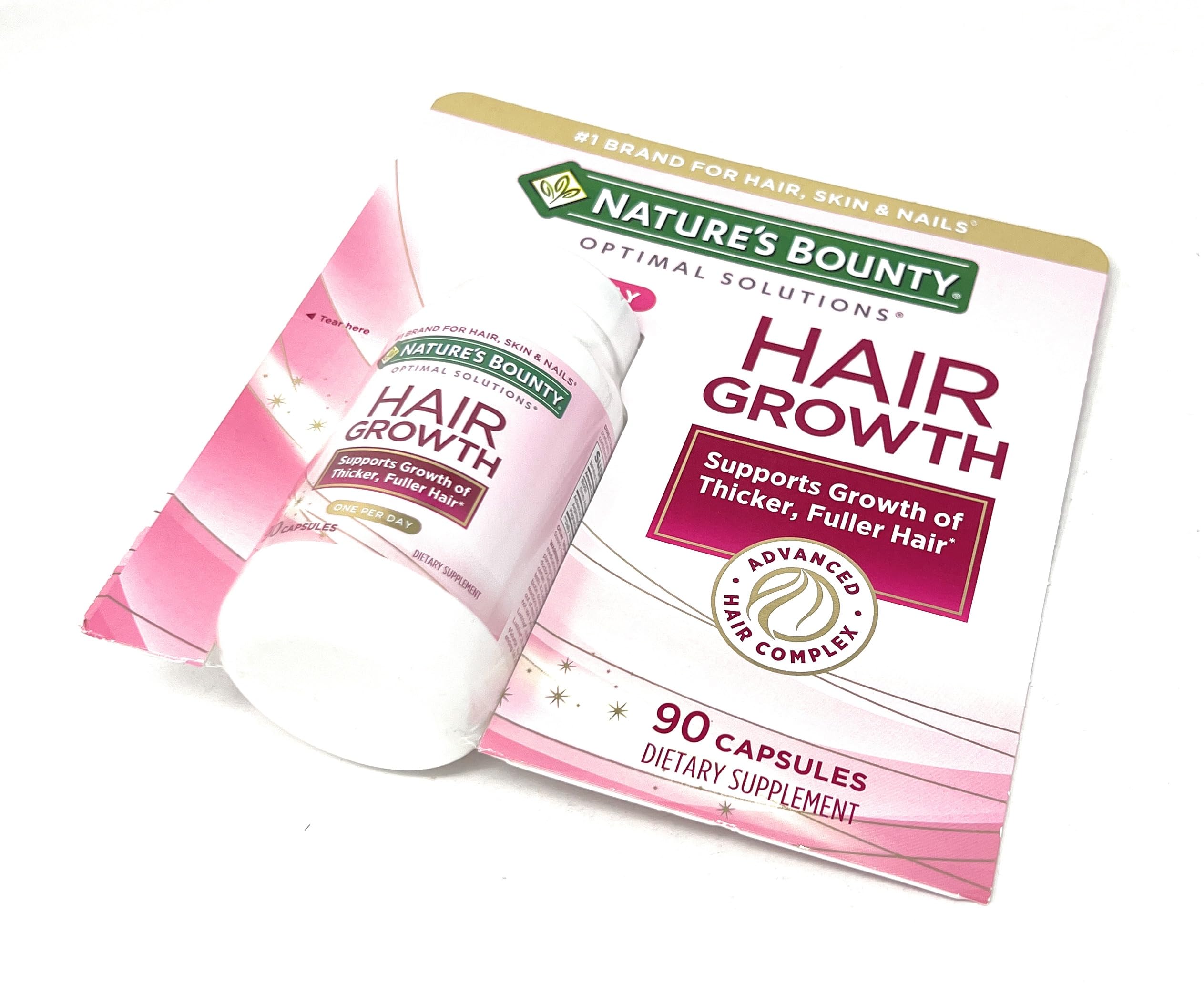 Nature's Bounty Hair Growth – capsule autonome pour soutien capillaire quotidien.