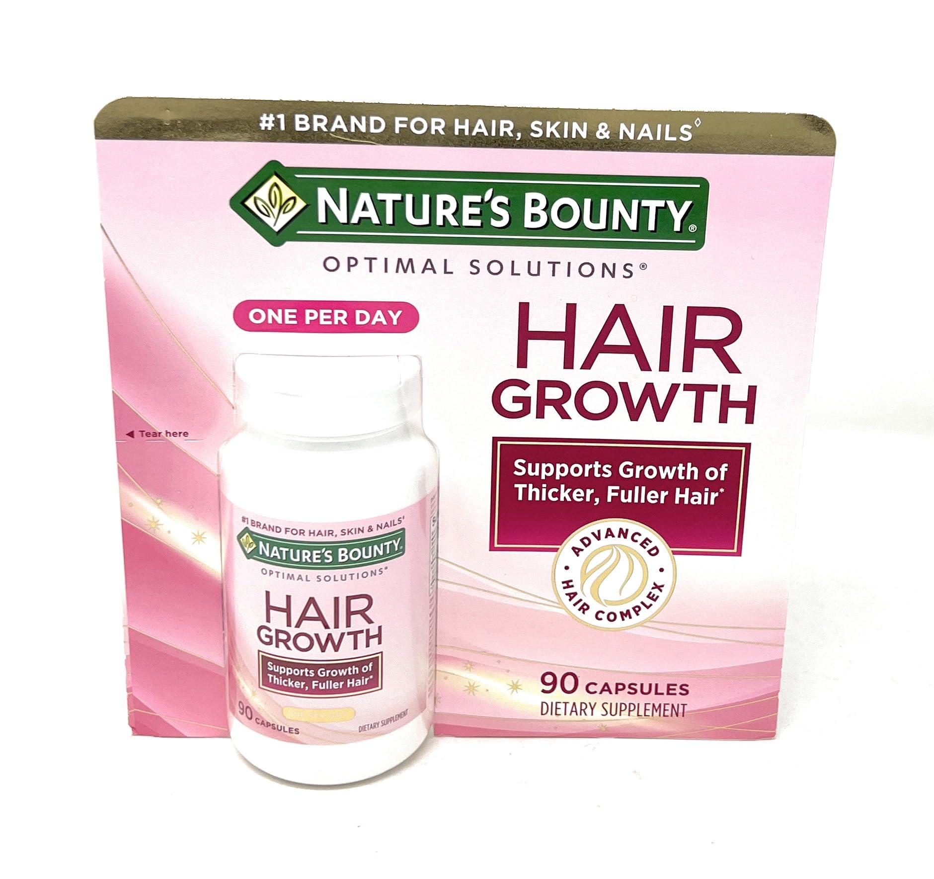 Nature's Bounty Hair Growth – flacon du complément pour usage quotidien.