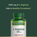 Nature's Bounty L-Arginine 1000mg, flacon, soutien quotidien de la fonction vasculaire