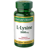 Nature's Bounty L-Lysine 1000 mg – comprimés végétariens pour peau et immunité
