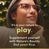 Nature's Bounty flacon et fiche produit, démontrant contrôle qualité américain.
