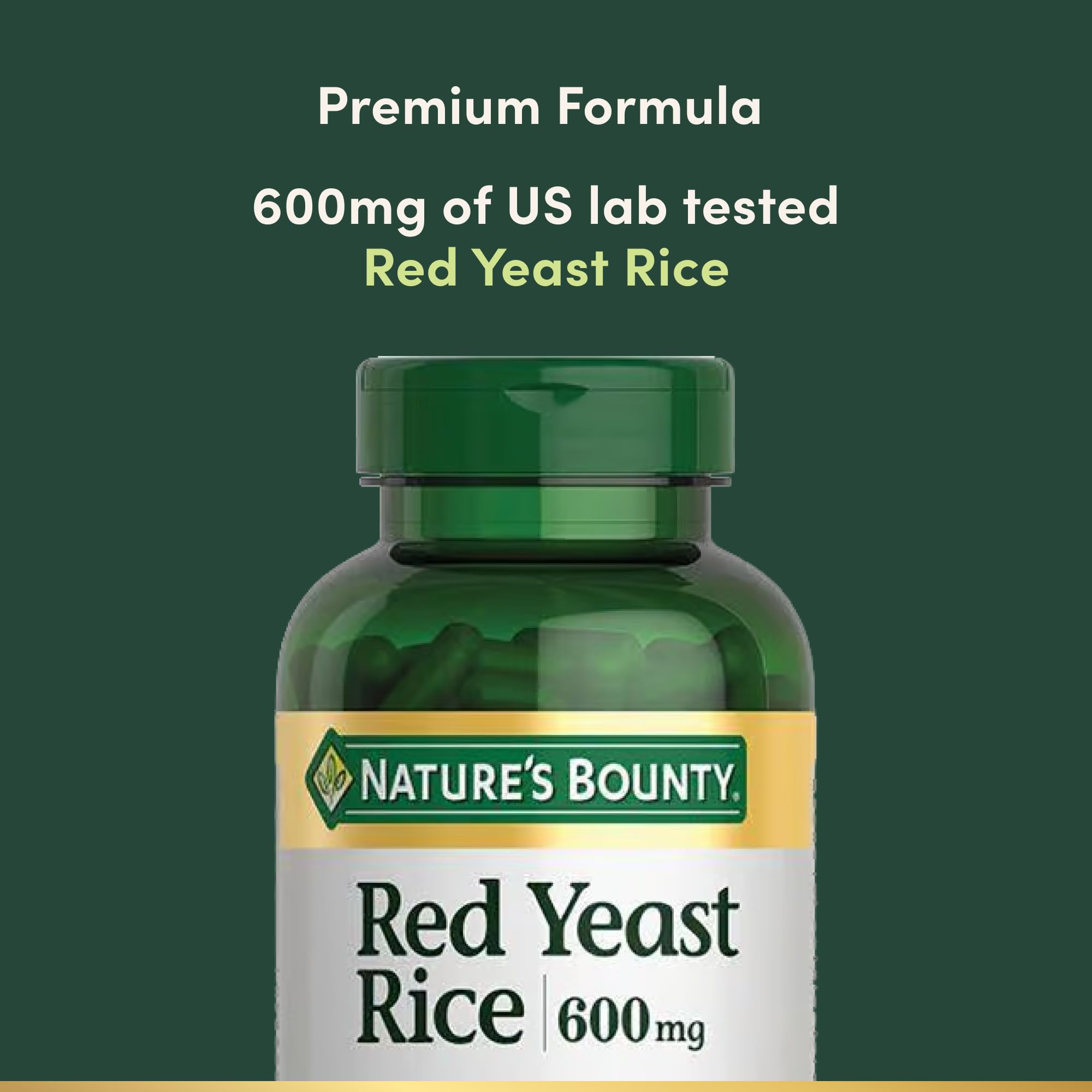 Nature's Bounty gelules sans OGM et sans gluten, formulation pure et simple.
