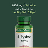 Nature's Bounty L-Lysine 1000 mg – étiquette claire et informative pour vérifier les informations