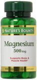Bouteille Nature's Bounty Magnésium 500 mg avec comprimés et bénéfice énergie potentiel