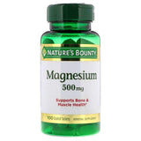 Nature's Bounty Magnesium: bouteille de comprimés enrobés faciles à avaler et utiles au quotidien.
