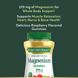 Nature’s Bounty Magnésium Citrate Gommes : étiquette claire et mode d’emploi.