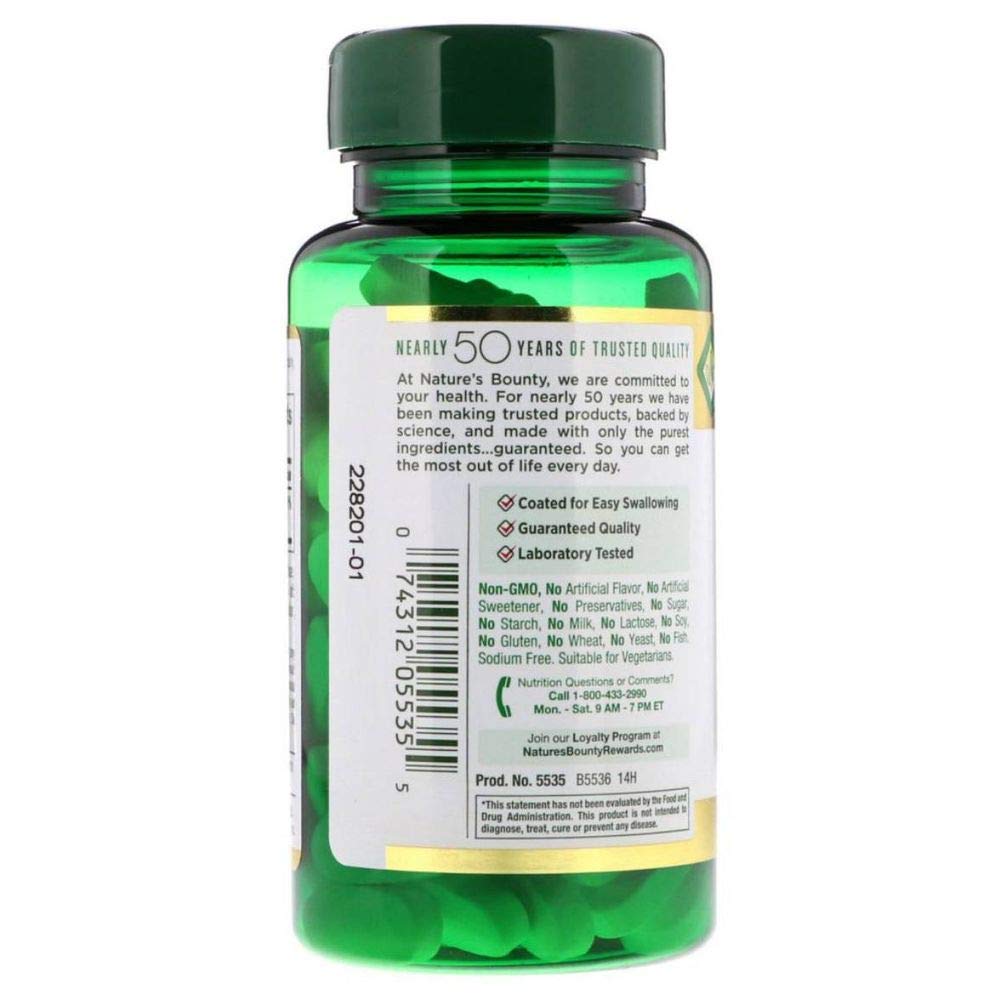 Nature's Bounty Magnesium: étiquette sans gluten et végétarien, conforme à vos préférences alimentaires.