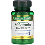 Nature's Bounty Mélatonine dissolution rapide sous-langue, pratique pour le repos.