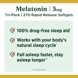 Nature's Bounty Mélatonine – Étui et emballage clair pour une routine sommeil.