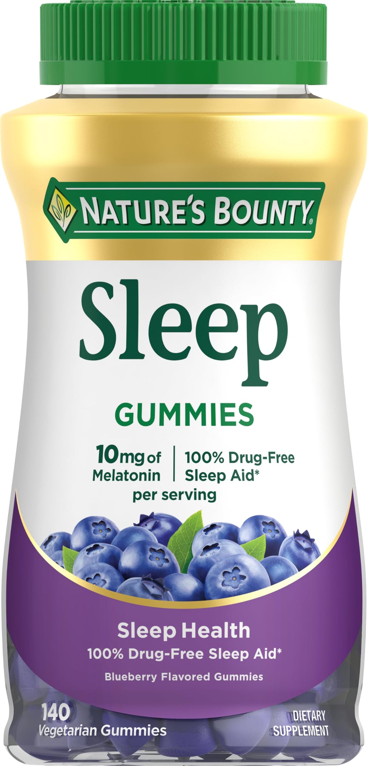 Nature's Bounty mélatonine-gummies bleu : boîte prête à l’emploi pour le sommeil