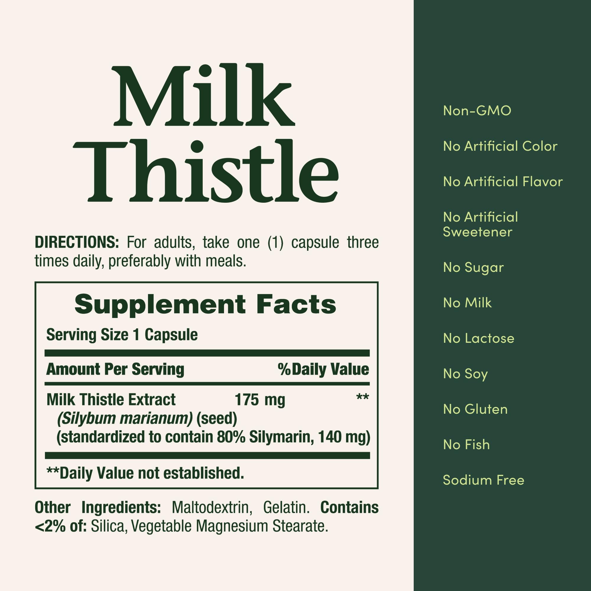 Nature's Bounty Milk Thistle – dosage quotidien recommandé pour votre routine bien-être.