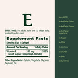 Nature's Bounty: symbole non-OGM sur l’emballage vitamine E.