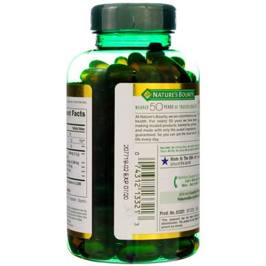 Nature's Bounty omega 3 et omega 6 dans l huile de lin.