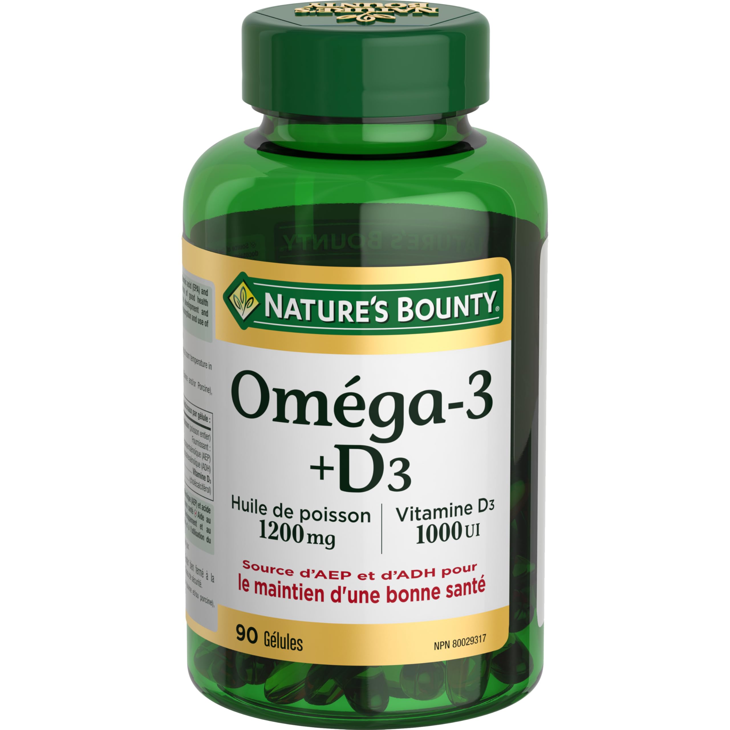 Nature's Bounty omega3-d3 gélules souples faciles à avaler