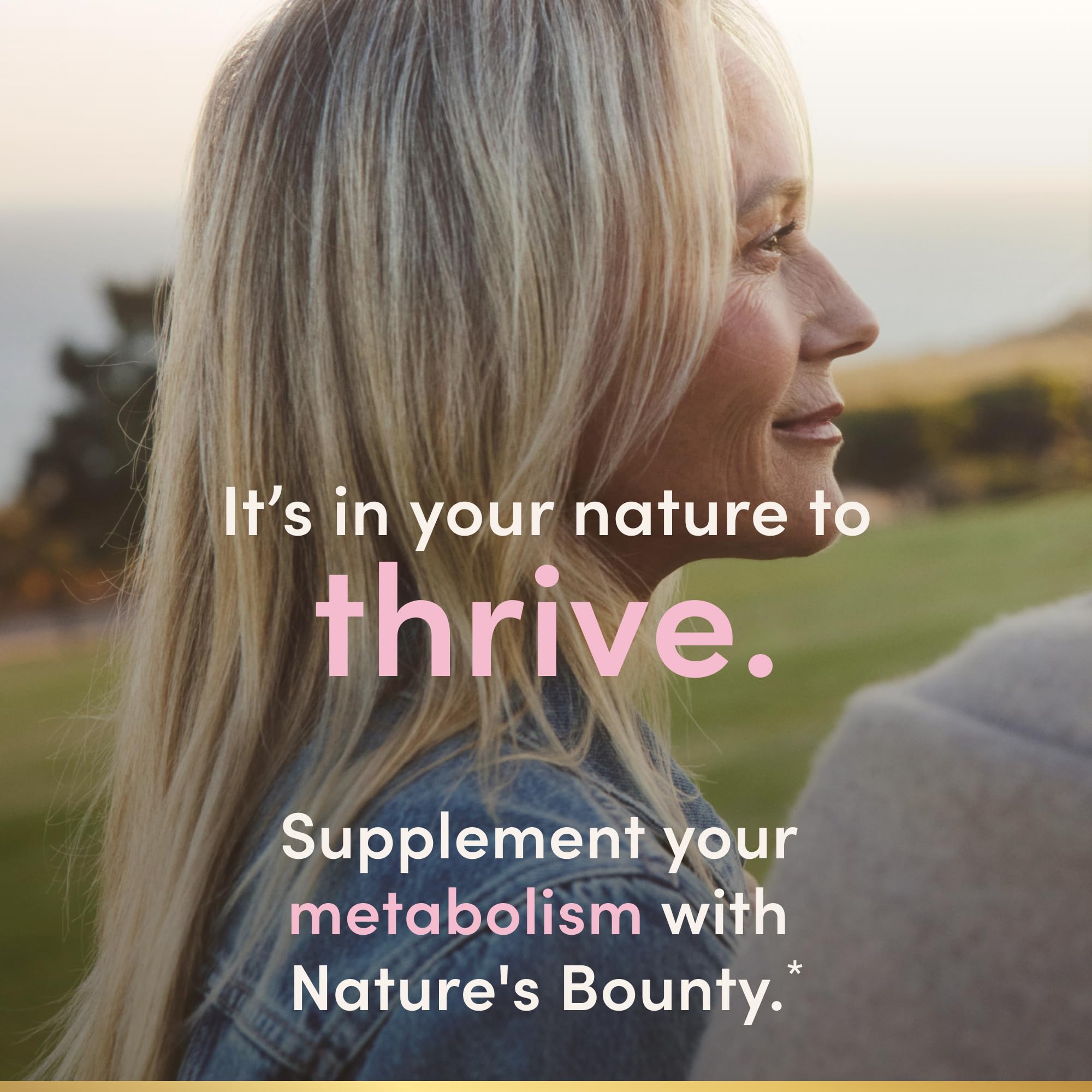 Nature’s Bounty Optimal Solutions Metabolism Booster — gélules faciles à ingérer au quotidien.
