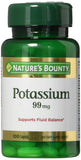 Nature's Bounty gluconate de potassium, bouteille-avant: soutien possible à l'équilibre des fluides.