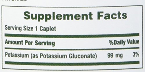 Nature's Bounty gluconate de potassium, caplets-ouvertes: prise pratique au quotidien.