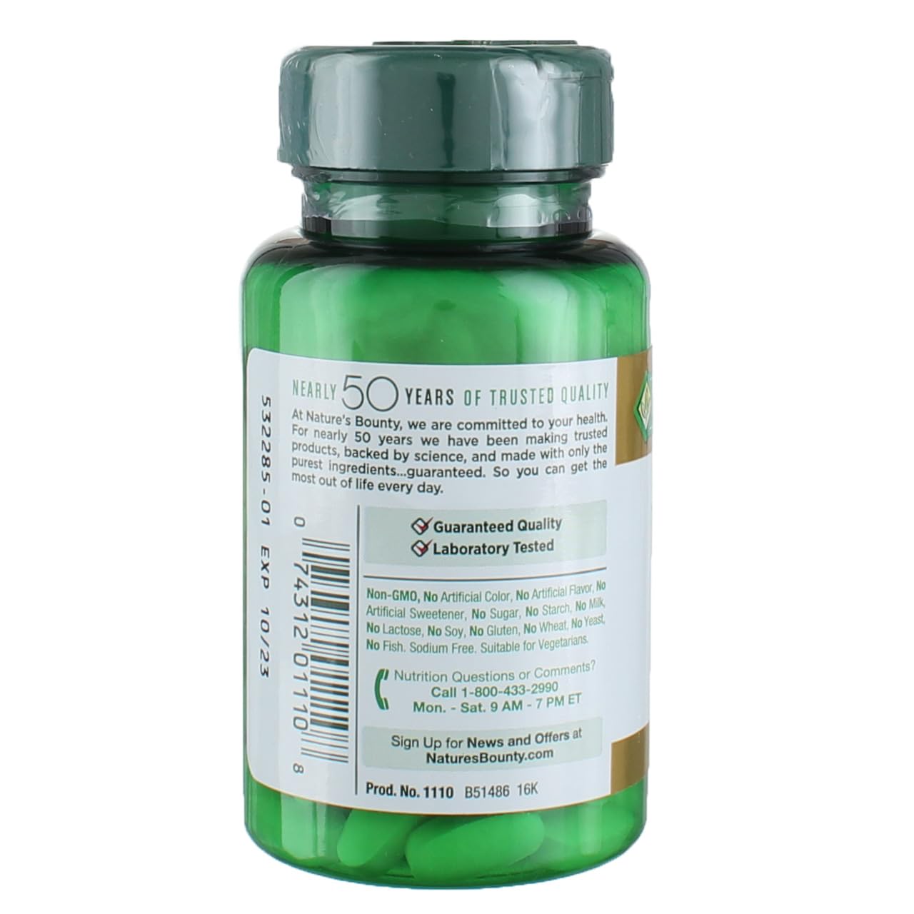 Nature's Bounty Potassium Gluconate comprimés — vue des comprimés, utilisation quotidienne possible.