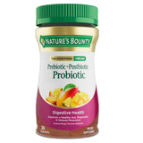 Nature’s Bounty pré-pro-postbiotic gummies emballage, format pratique pour le quotidien.