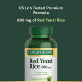 Nature's Bounty riz rouge de levure – gélules 600 mg, dosage simple