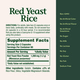 Nature's Bounty riz rouge de levure – étiquette sans OGM et sans gluten