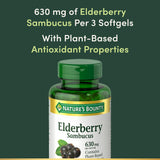 Nature's Bounty Sambucus Elderberry, concentré de jus de sureau 630 mg.