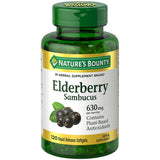 Nature's Bounty Sambucus Elderberry, bouteille prête à l’emploi, routine quotidienne pratique.