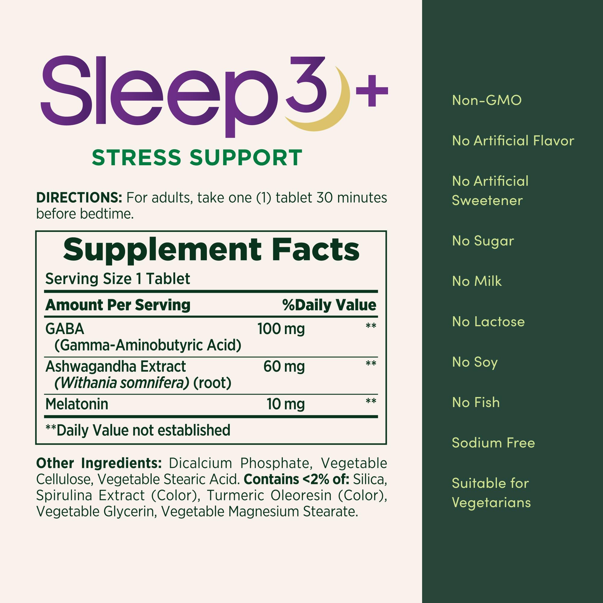 Sleep3+ Ashwagandha – soutien au stress occasionnel