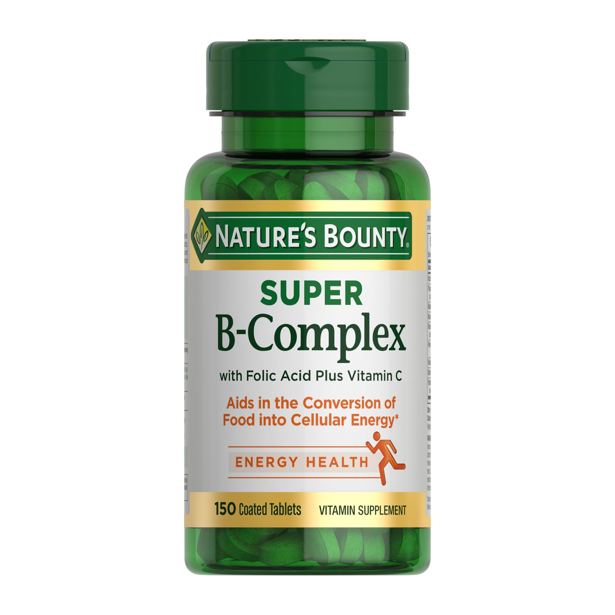 Nature's Bounty Super B Complex tablettes énergie cellulaire, soutien potentiel à l’énergie quotidienne